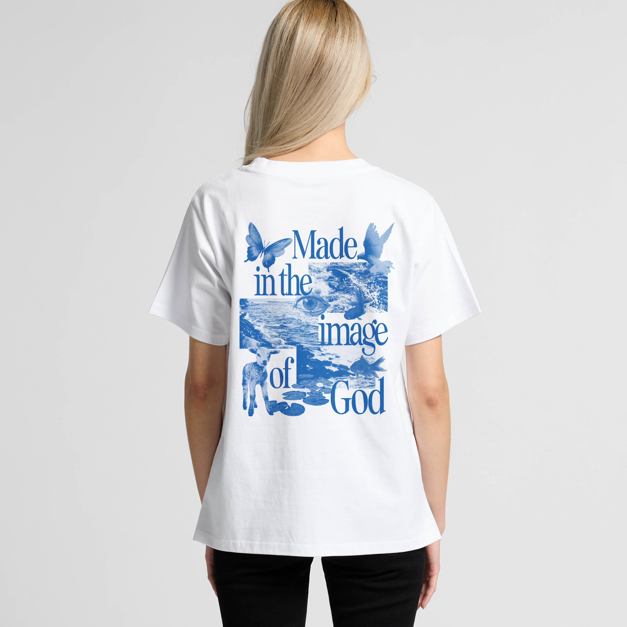 Made In The Image Of God Cobalt Graphic Tee