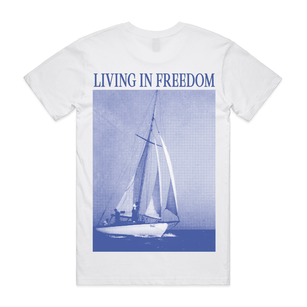 Living In Freedom Sailboat Graphic Tee