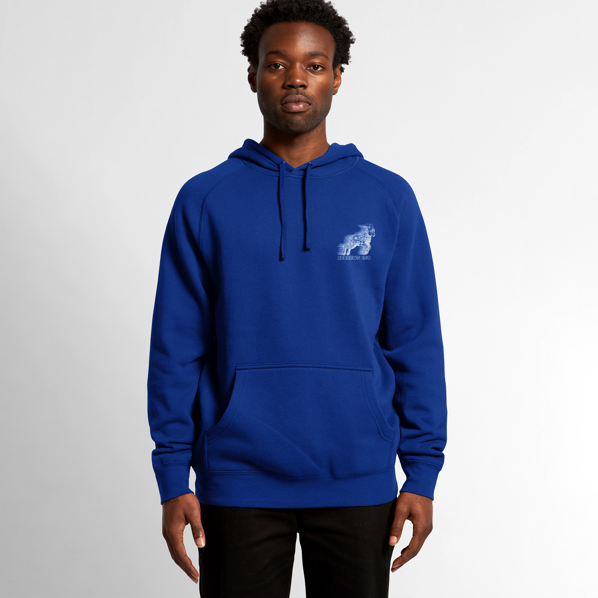 Hebrews 13:8 Lamb Cobalt Hoodie