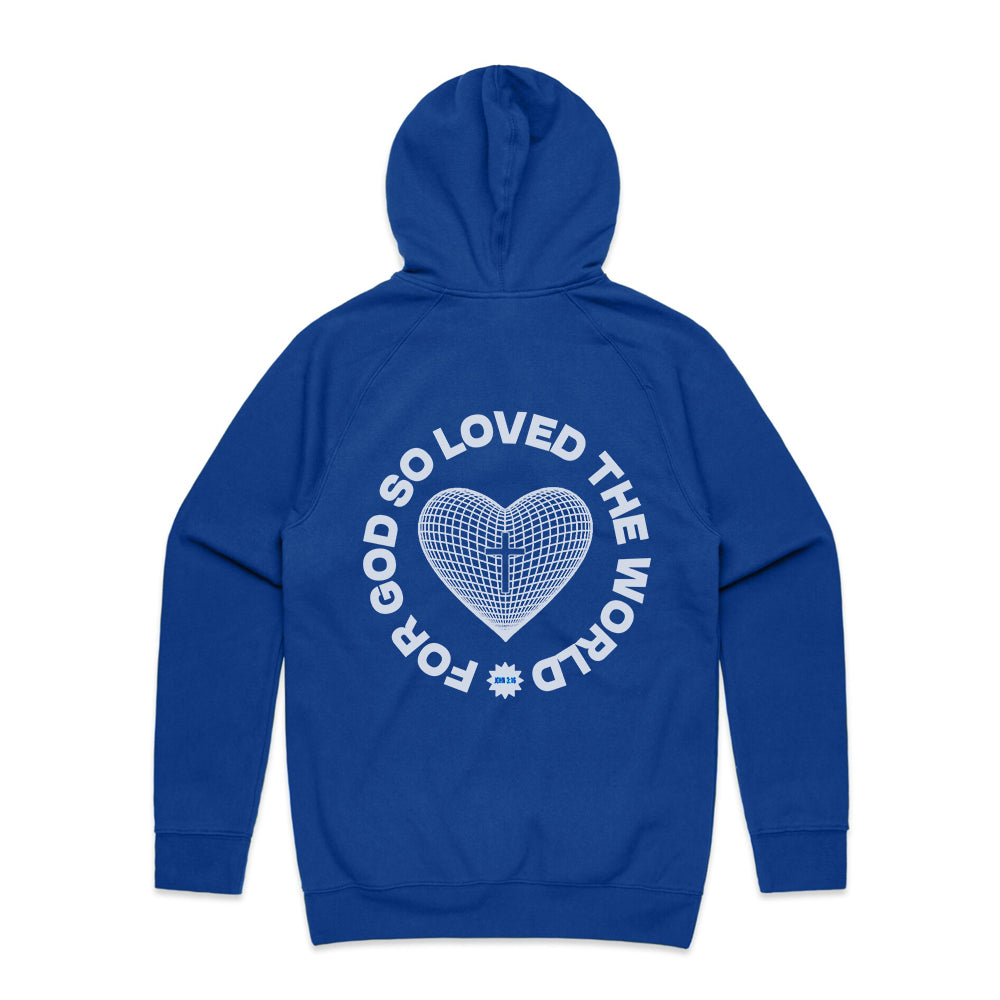 John 3 16 Love Cobalt Hoodie