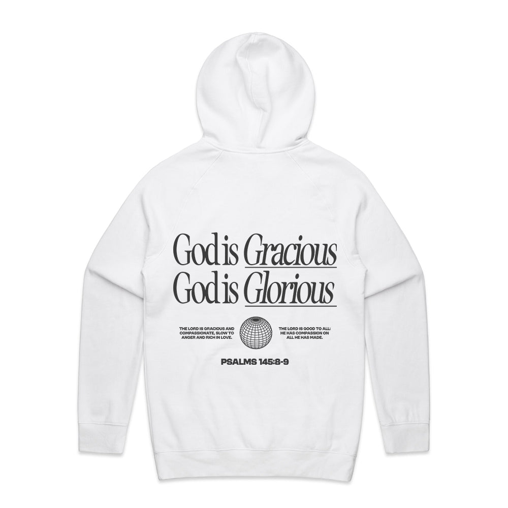 God Is Gracious White Hoodie