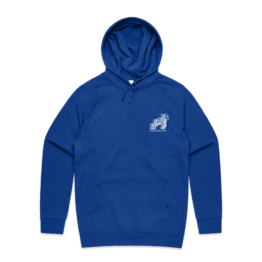 Hebrews 13:8 Lamb Cobalt Hoodie